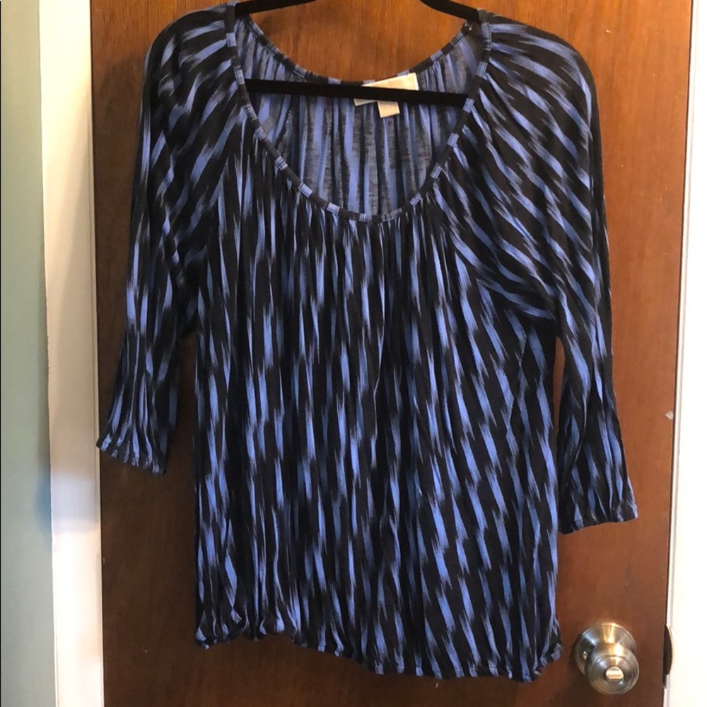 Women’s blue and black blouse, Large
